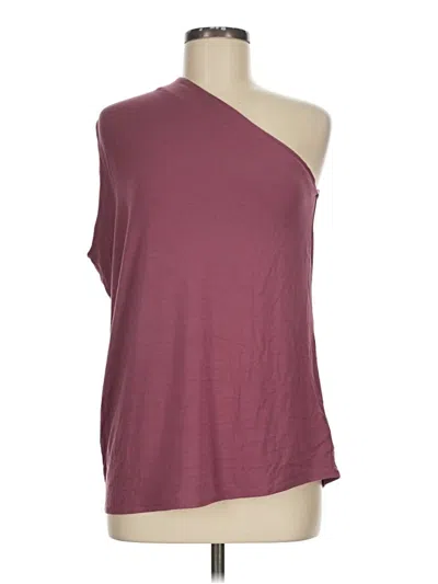 Pre-owned Babaton Sleeveless T-shirt In Burgundy