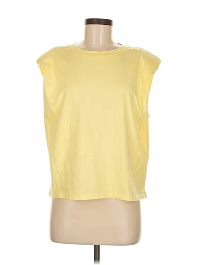 Pre-owned Babaton Sleeveless T-shirt In Yellow