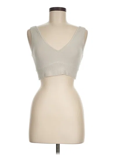 Pre-owned Babaton Sports Bra In Silver