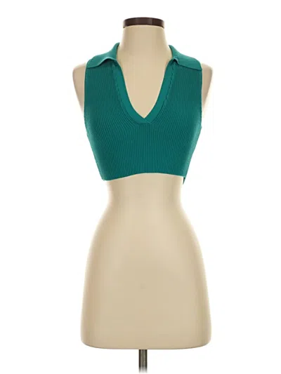 Pre-owned Babaton Sweater Vest In Green
