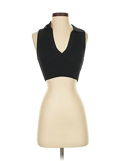 Pre-owned Babaton Tank Top Black Halter Neckline Tops