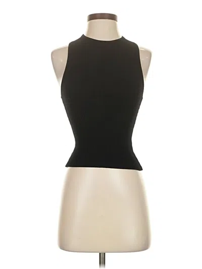 Pre-owned Babaton Tank Top Black Halter Neckline Tops