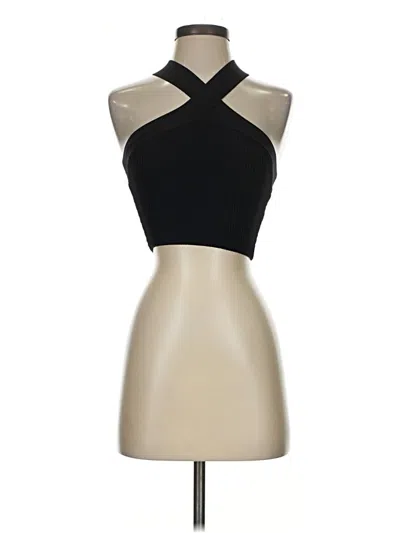 Pre-owned Babaton Tank Top Black Halter Neckline Tops