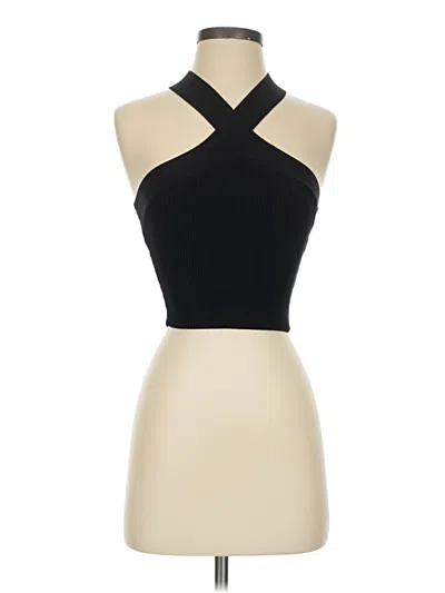 Pre-owned Babaton Tank Top Black Halter Neckline Tops