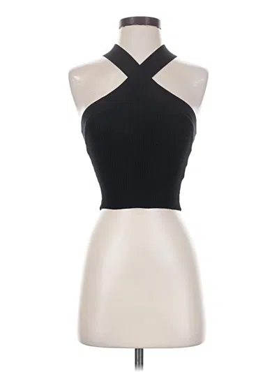 Pre-owned Babaton Tank Top Black Halter Neckline Tops