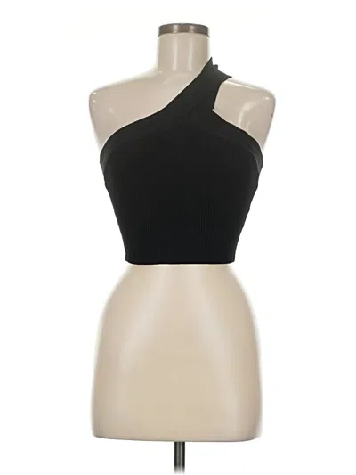 Pre-owned Babaton Tank Top Black One Shoulder Neckline Tops