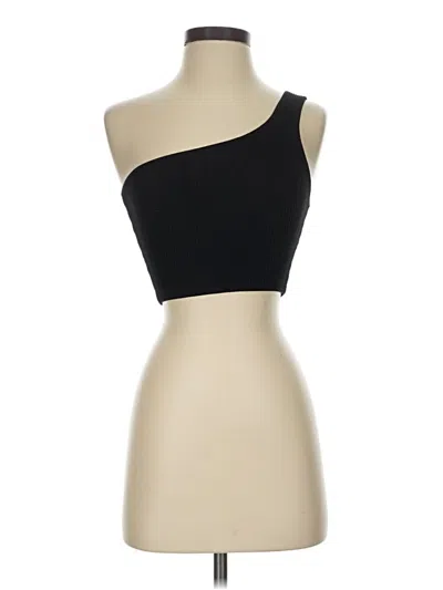 Pre-owned Babaton Tank Top Black One Shoulder Neckline Tops