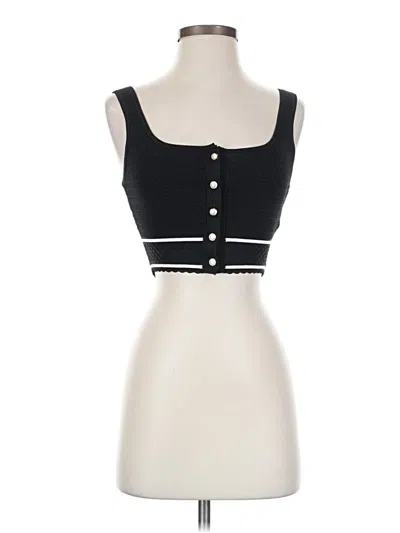 Pre-owned Babaton Tank Top Black Strapless Neckline Tops