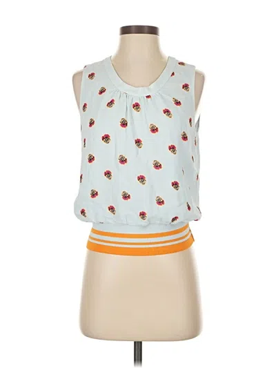 Pre-owned Babaton Tank Top Blue Halter Neckline Tops