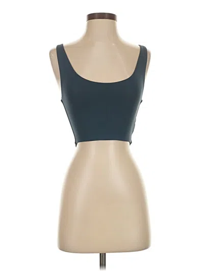Pre-owned Babaton Tank Top Blue Strapless Neckline Tops