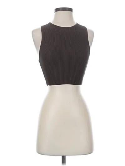 Pre-owned Babaton Tank Top Brown Halter Neckline Tops