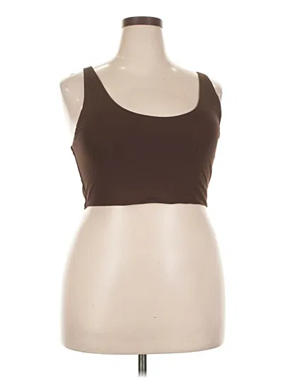 Pre-owned Babaton Tank Top Brown Strapless Neckline Tops