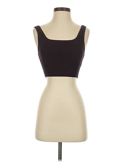 Pre-owned Babaton Tank Top Brown Strapless Neckline Tops