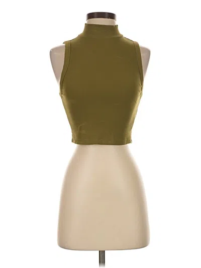 Pre-owned Babaton Tank Top Gold Halter Neckline Tops