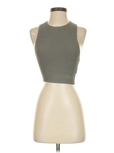 Pre-owned Babaton Tank Top Gray Halter Neckline Tops