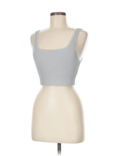 Pre-owned Babaton Tank Top Gray Square Neckline Tops