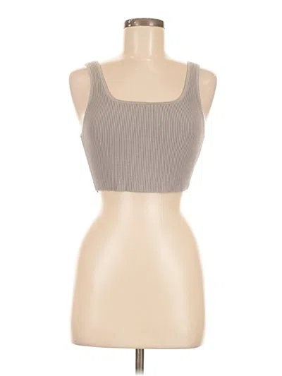 Pre-owned Babaton Tank Top Gray Square Neckline Tops