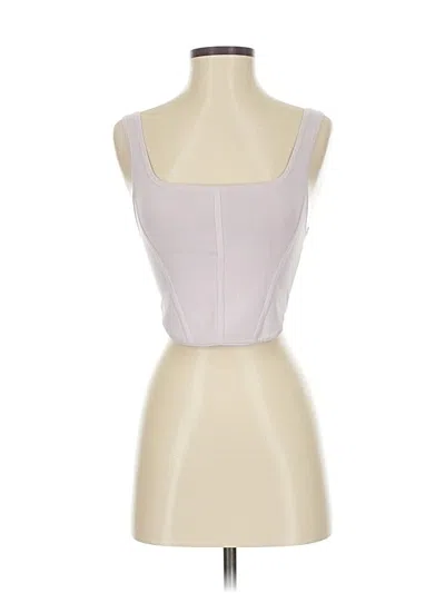 Pre-owned Babaton Tank Top Gray Strapless Neckline Tops