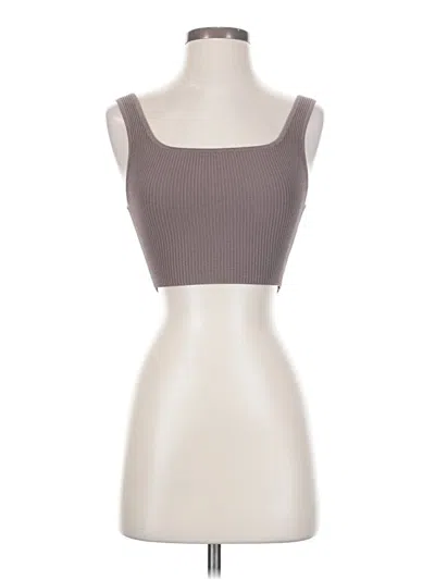 Pre-owned Babaton Tank Top Gray Strapless Neckline Tops