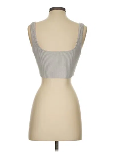 Pre-owned Babaton Tank Top Gray Strapless Neckline Tops