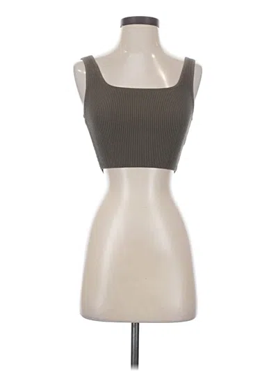 Pre-owned Babaton Tank Top Gray Strapless Neckline Tops