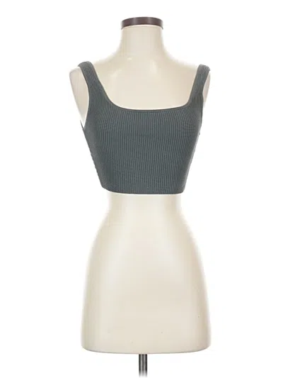 Pre-owned Babaton Tank Top Gray Strapless Neckline Tops