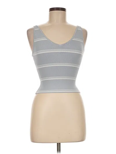 Pre-owned Babaton Tank Top Gray Strapless Neckline Tops