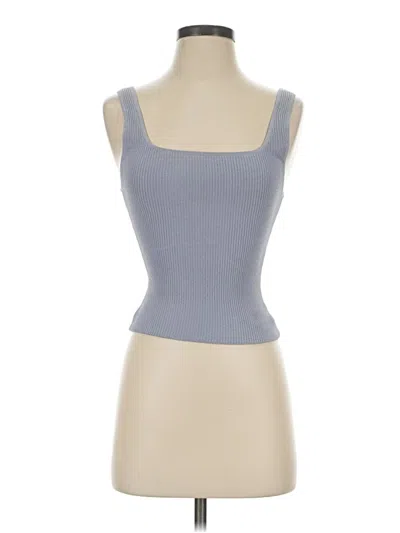 Pre-owned Babaton Tank Top Gray Strapless Neckline Tops