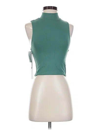 Babaton Tank Top Green Halter Neckline Tops