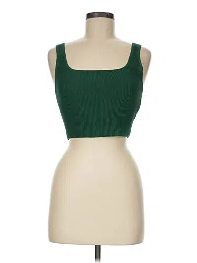 Pre-owned Babaton Tank Top Green Square Neckline Tops