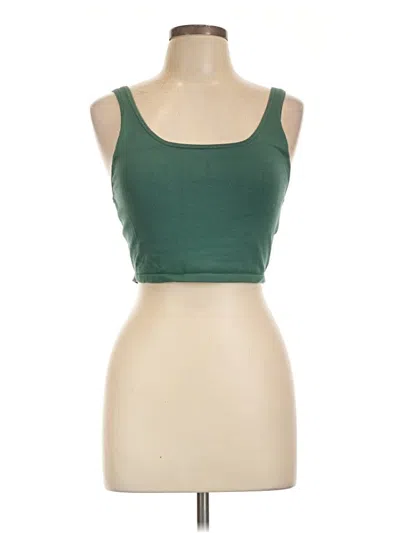 Pre-owned Babaton Tank Top Green Strapless Neckline Tops