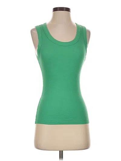 Pre-owned Babaton Tank Top Green Strapless Neckline Tops