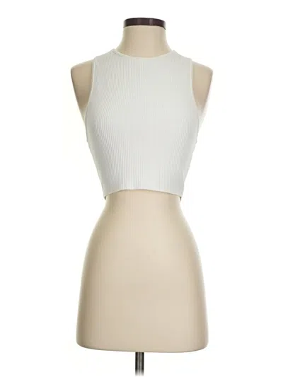 Pre-owned Babaton Tank Top Ivory Halter Neckline Tops