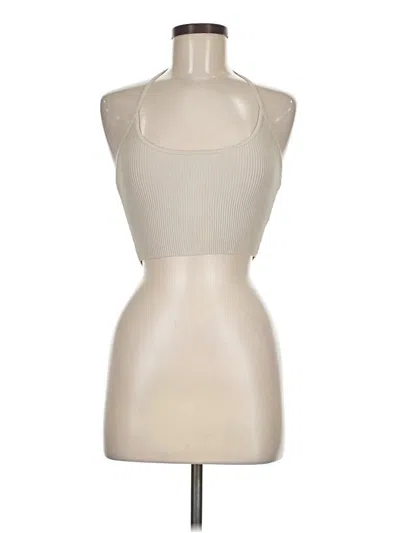 Pre-owned Babaton Tank Top Ivory Halter Neckline Tops