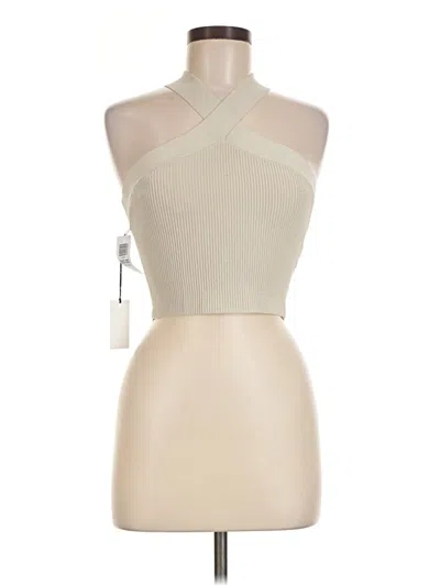 Pre-owned Babaton Tank Top Ivory Halter Neckline Tops