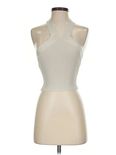 Pre-owned Babaton Tank Top Ivory Halter Neckline Tops