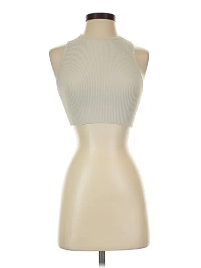 Pre-owned Babaton Tank Top Ivory Halter Neckline Tops