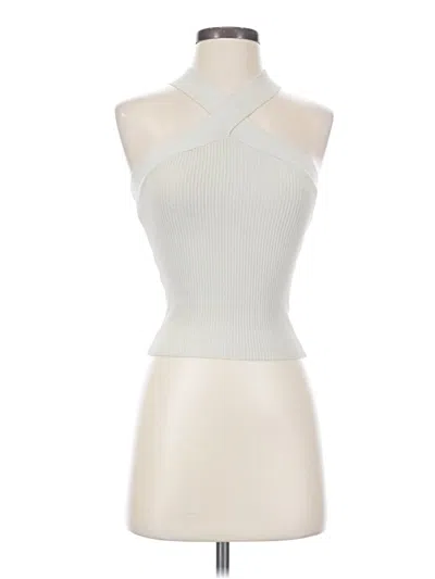 Pre-owned Babaton Tank Top Ivory Halter Neckline Tops