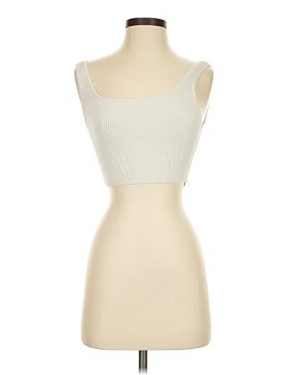 Pre-owned Babaton Tank Top Ivory Strapless Neckline Tops