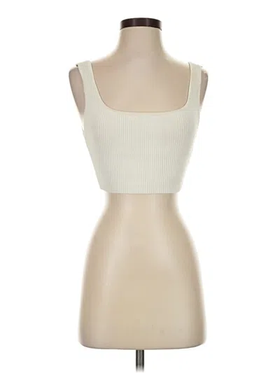 Pre-owned Babaton Tank Top Ivory Strapless Neckline Tops