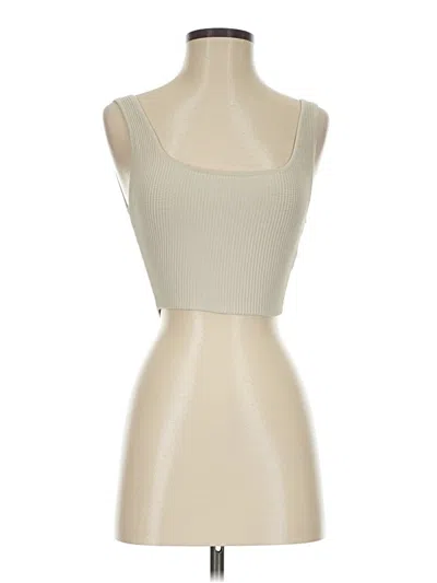 Pre-owned Babaton Tank Top Ivory Strapless Neckline Tops