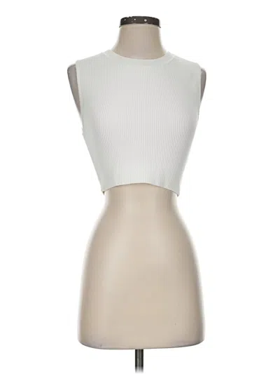 Pre-owned Babaton Tank Top Ivory Strapless Neckline Tops