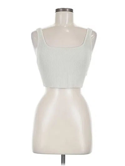 Pre-owned Babaton Tank Top Ivory Strapless Neckline Tops