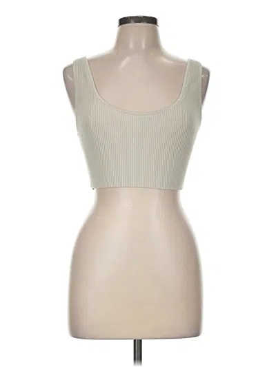 Pre-owned Babaton Tank Top Ivory Strapless Neckline Tops