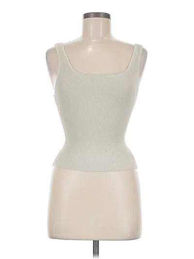 Pre-owned Babaton Tank Top Ivory Strapless Neckline Tops