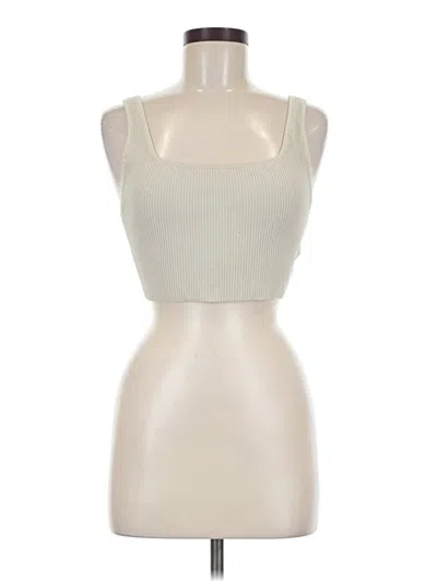 Pre-owned Babaton Tank Top Ivory Strapless Neckline Tops