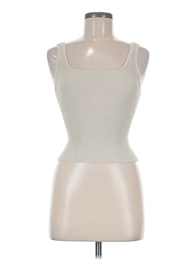Pre-owned Babaton Tank Top Ivory Strapless Neckline Tops