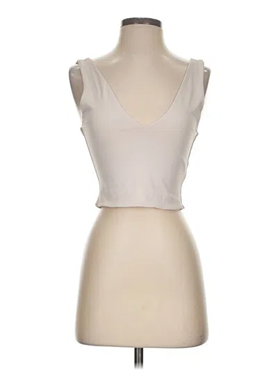 Pre-owned Babaton Tank Top Ivory Strapless Neckline Tops