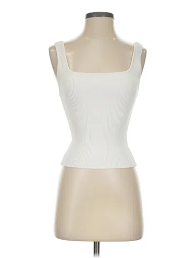 Pre-owned Babaton Tank Top Ivory Strapless Neckline Tops