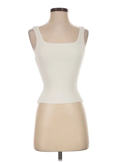Pre-owned Babaton Tank Top Ivory Strapless Neckline Tops